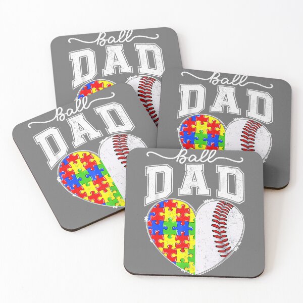 Item preview, Ball Dad Papa Autism Awareness Day Baseball Heart Puzzles designed and sold by KristineLi.