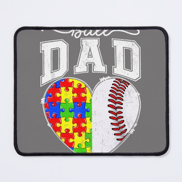 Item preview, Ball Dad Papa Autism Awareness Day Baseball Heart Puzzles designed and sold by KristineLi.