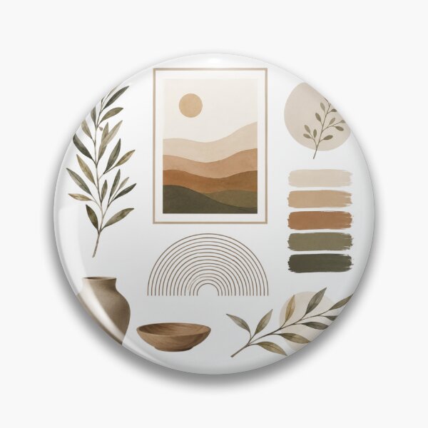 Item preview, Earth Tone Minimalist Aesthetic Design | Neutral Boho Nature Art designed and sold by Sanika arts .