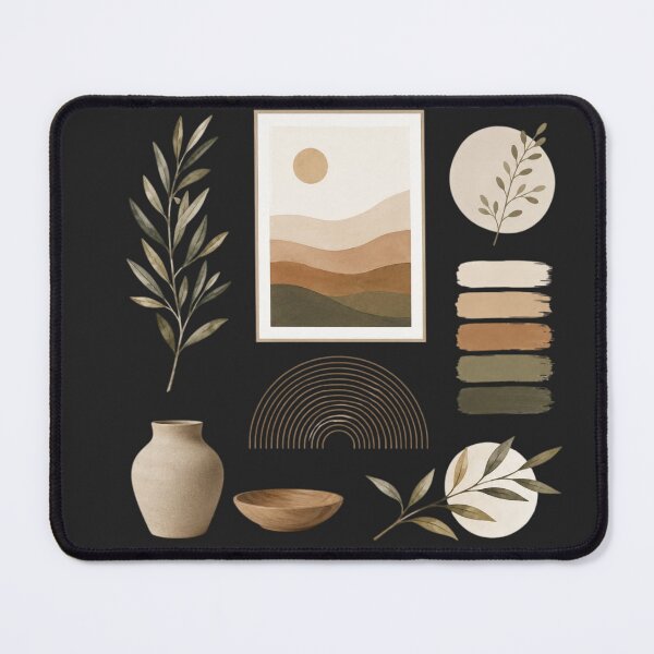 Item preview, Earth Tone Minimalist Aesthetic Design | Neutral Boho Nature Art designed and sold by Sanika arts .