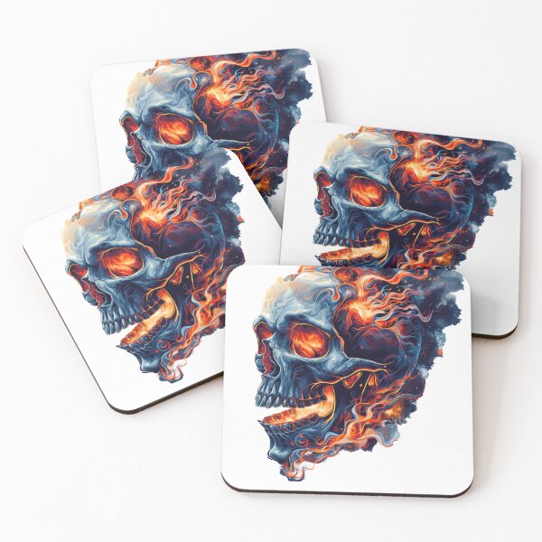 Item preview, Inferno Skull Abstract Artwork designed and sold by silver moon creations.