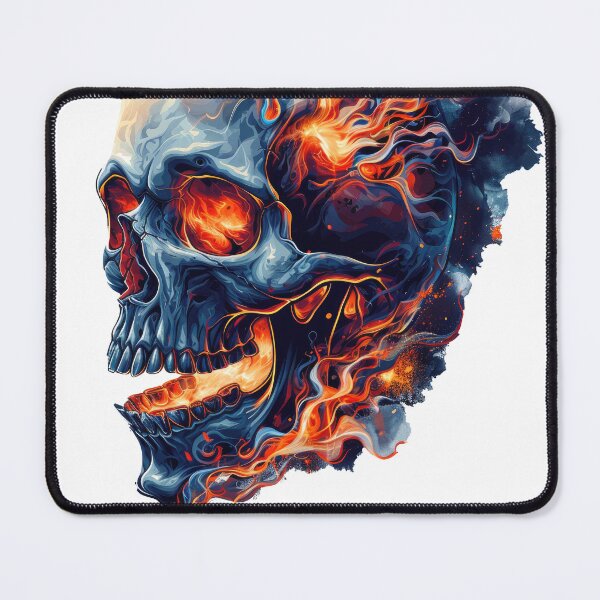 Item preview, Inferno Skull Abstract Artwork designed and sold by silver moon creations.