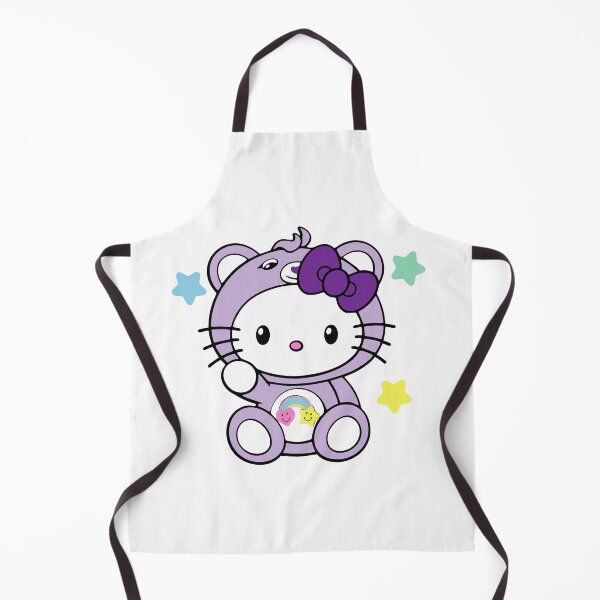 Item preview, Cute Purple Bear Kitty Kawaii Cartoon Aesthetic Sticker designed and sold by Pinpondesigns.