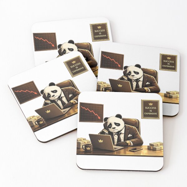 Item preview, Stressed Business Panda Wrking Late designed and sold by Northern Glow Art.
