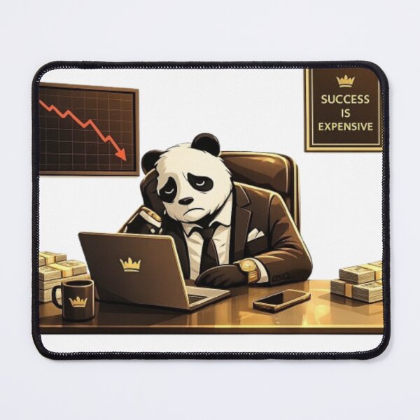 Item preview, Stressed Business Panda Wrking Late designed and sold by Northern Glow Art.