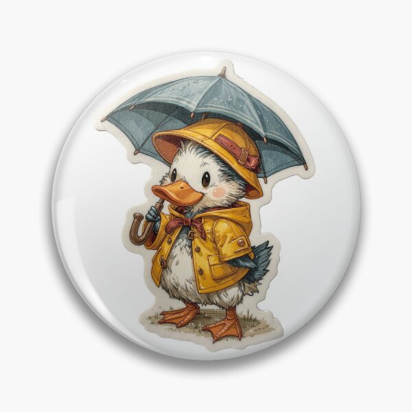 Artikelvorschau, Ente mit Regenschirm entworfen und verkauft von DamesStudios.