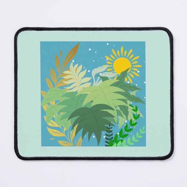 Item preview, Green Gold Plants Collage Design With Yellow Sun Stickers Prints Posters Wall Art Magnet Home Coffee Cup Decoration TShirt Stationary Notebook Magnet Hat Kitchen Work School Office Redbubble Shop designed and sold by Saritas Boutique Shop.