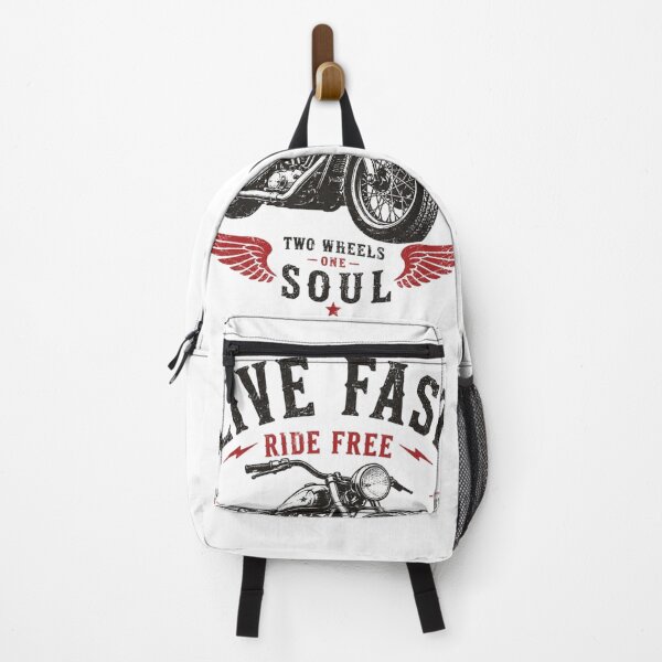 Item preview, Live Fast Ride Free Vintage Motorcycle T-Shirt | Old School Biker Retro Graphic Tee designed and sold by Sanika arts .