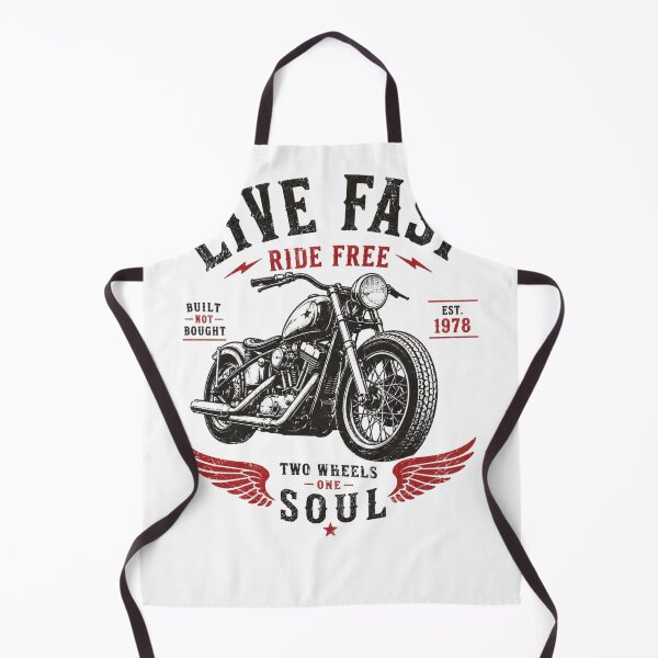 Item preview, Live Fast Ride Free Vintage Motorcycle T-Shirt | Old School Biker Retro Graphic Tee designed and sold by Sanika arts .