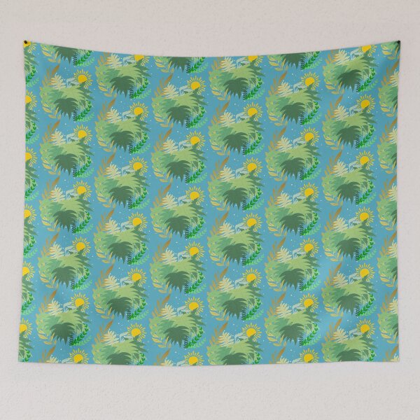 Item preview, Green Gold Plants Collage Design With Yellow Sun Stickers Prints Posters Wall Art Magnet Home Coffee Cup Decoration TShirt Stationary Notebook Magnet Hat Kitchen Work School Office Redbubble Shop designed and sold by Saritas Boutique Shop.