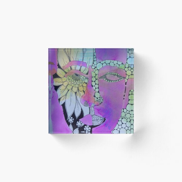 The Four Faceted Face Acrylic Block