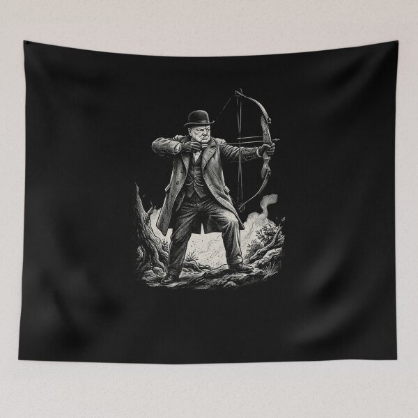 Item preview, Winston Churchill Archer Bow Hunter funny history fan designed and sold by snowry.