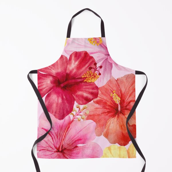 Item preview, Multi Coloured Hibiscus Flowers on pink designed and sold by HeyDaisyShop.