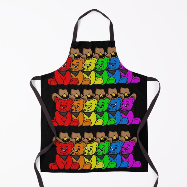 Item preview, Rainbow Cowboy Care Bears Sitting in a Row Cute Western Teddy Bears designed and sold by Urban Muse And Sultry Hues.
