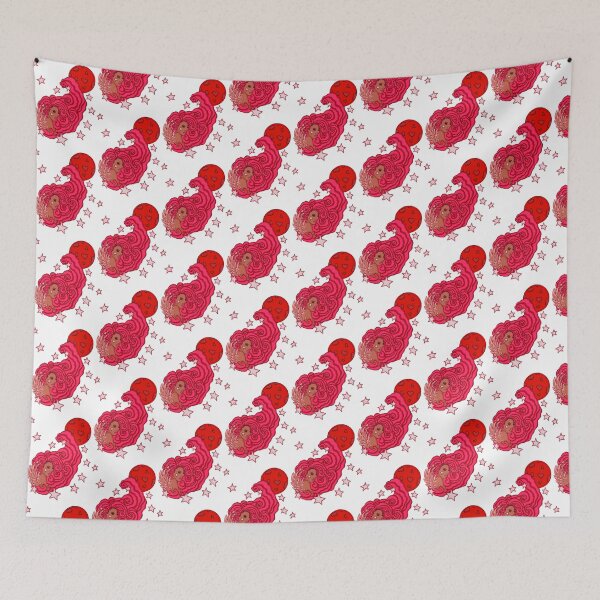 Item preview, Blood Moon Red Celestial Goddess Illustration designed and sold by WhimsyWephy.