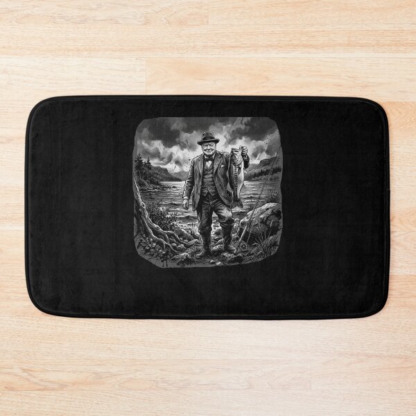 Item preview, Churchill fisherman fishng funny history fan designed and sold by snowry.