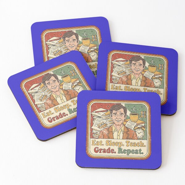 Item preview, Teacher Teach Grade Repeat Sticker - Retro Vintage Anime Art for Educators designed and sold by Osmose-Studio ⭐⭐⭐⭐⭐.
