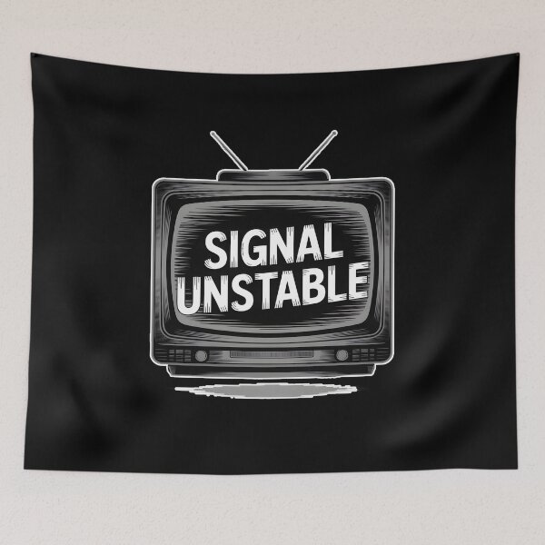 Item preview, Signal Unstable – Analog Horror VHS Static Retro TV Aesthetic Design designed and sold by ImaginedSpace7.