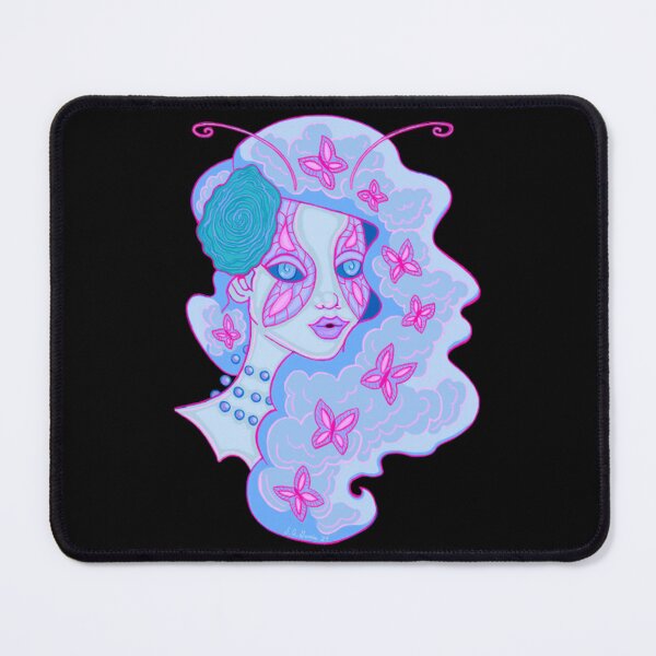 Item preview, Magenta And Blue Butterfly Lady Fairy Art designed and sold by WhimsyWephy.