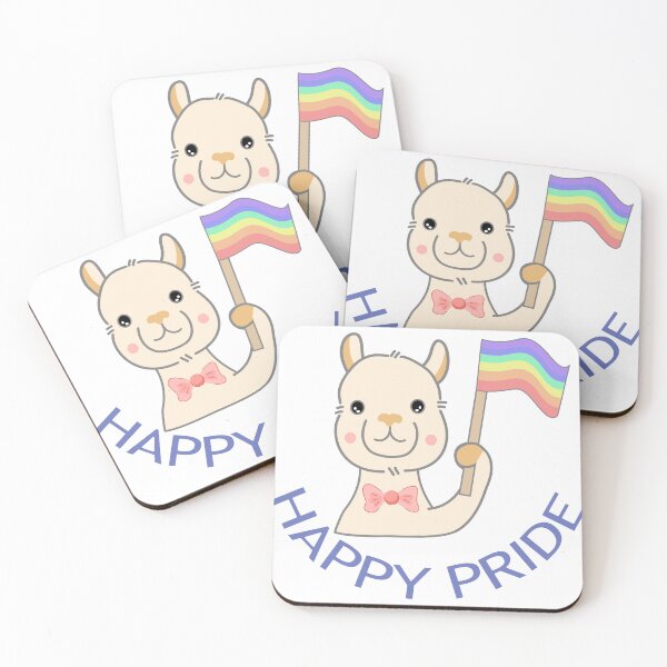 Item preview, Happy Pride Cute Alpaca Rainbow Flag LGBTQ Graphic designed and sold by SulariTDsign.