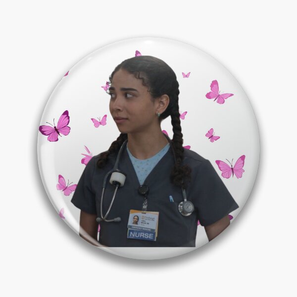 Item preview, Nurse Emma & Pink Butterflies designed and sold by Starlitthreadco.