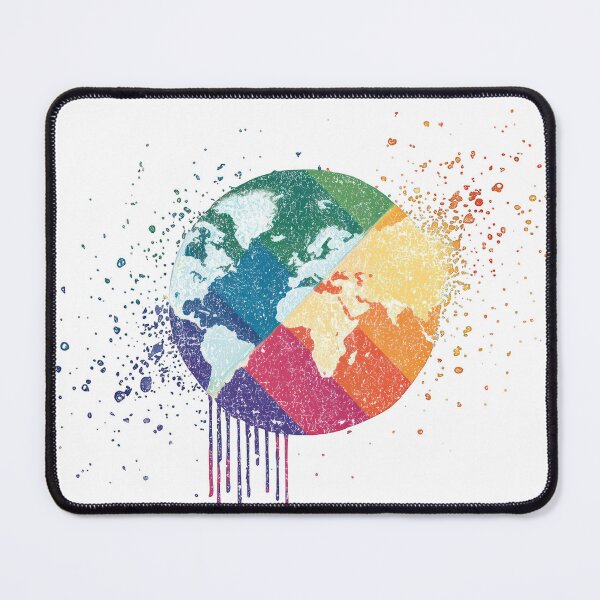 Item preview, Rainbow World Globe Abstract Pride Splash Modern LGBTQ Illustration designed and sold by DadGenX.
