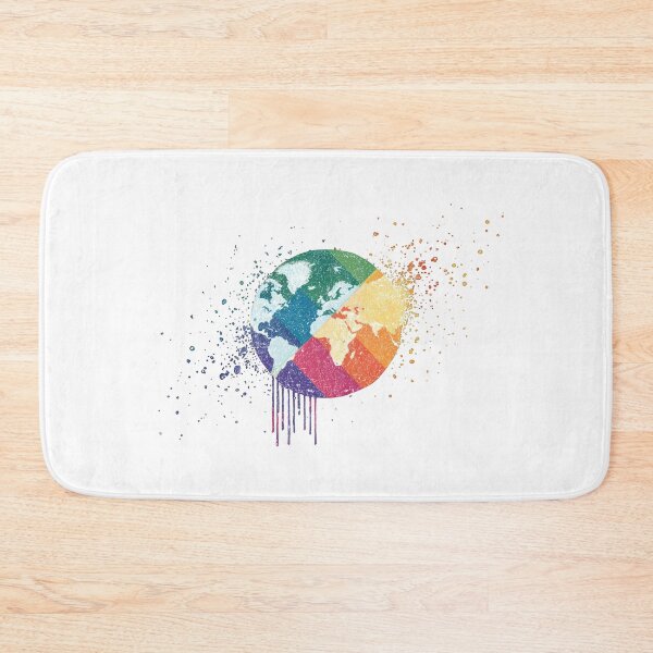 Item preview, Rainbow World Globe Abstract Pride Splash Modern LGBTQ Illustration designed and sold by DadGenX.