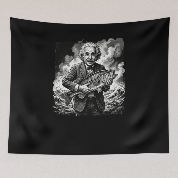 Item preview, Einstein fish fisherman funny history fan designed and sold by snowry.