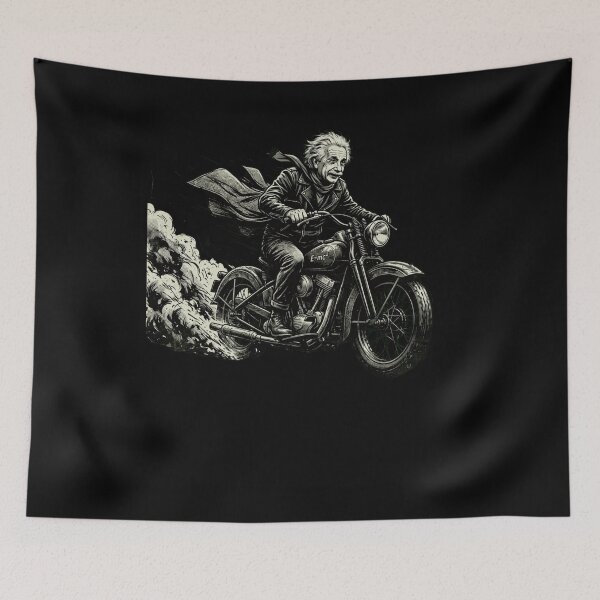 Item preview, Einstein motorcycle funny history biker designed and sold by snowry.