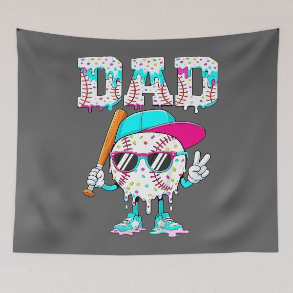 Item preview, Baseball Dad Ice Cream Drip Fathers Day Youth Boys Kids designed and sold by KristineLi.