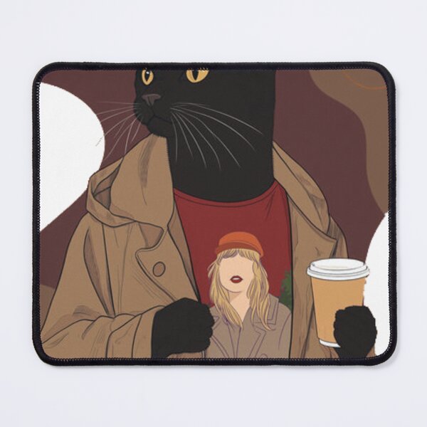 Item preview, Cozy Autumn Black Cat Music Fan Parody designed and sold by GenZFashion000.
