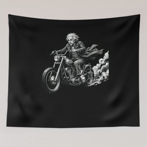Item preview, Einstein motorcycle funny history biker designed and sold by snowry.