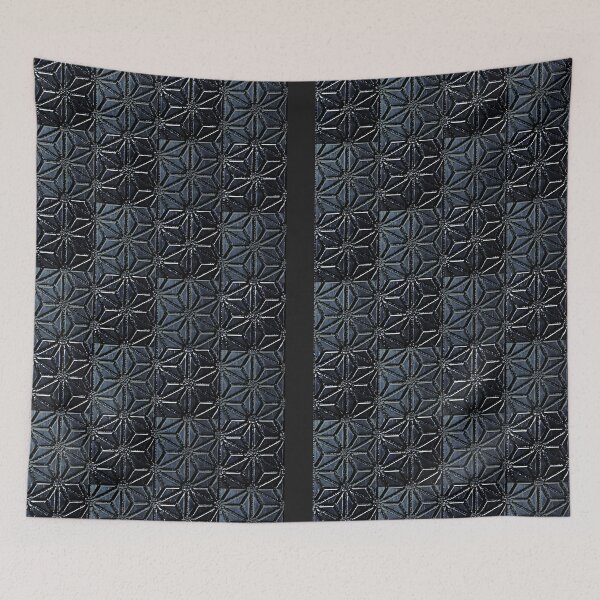 Item preview, Microscopic Metal Asanoha Check Pattern – Modern Japanese Geometric Wall Art designed and sold by HIKARIMi.