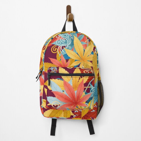 Item preview, Spring Colorful Autumn Leaves Whimsical Golden Glitter Foliage Art designed and sold by M22--.