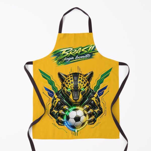 Item preview, Brazil Football Joga Bonito Cyber Jaguar – Futuristic Football Streetwear Brazil Fan Tee designed and sold by Extravanganzza.