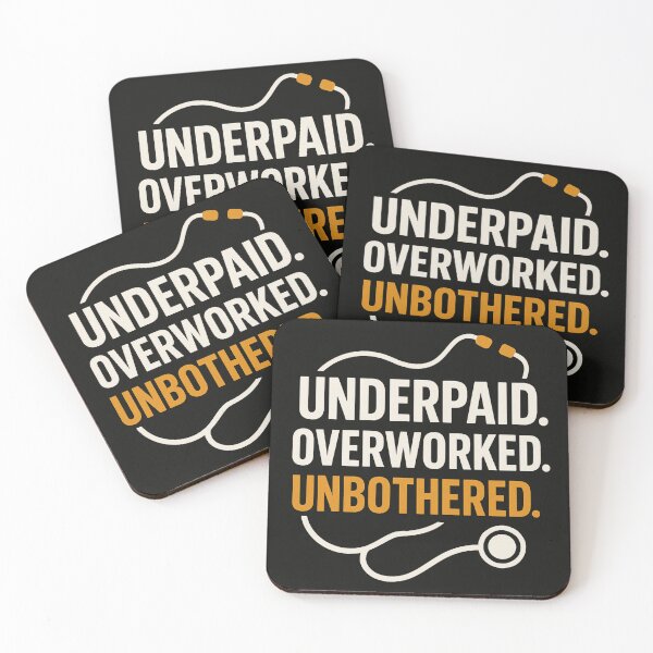 Item preview, Underpaid Overworked Unbothered Nurse Shirt Funny Healthcare Worker Gift Tee designed and sold by BrokeNoMoreCo.