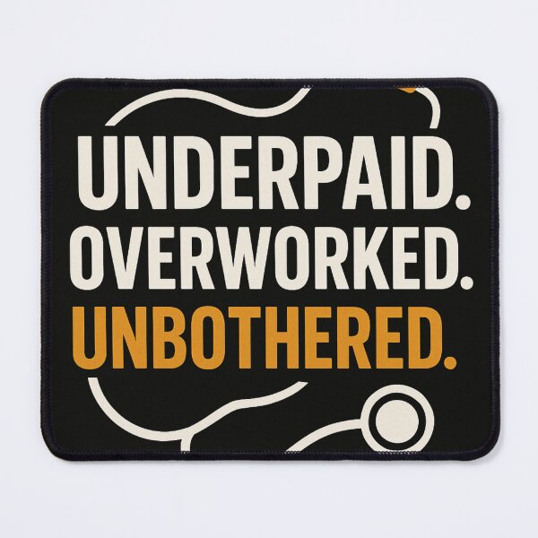 Item preview, Underpaid Overworked Unbothered Nurse Shirt Funny Healthcare Worker Gift Tee designed and sold by BrokeNoMoreCo.