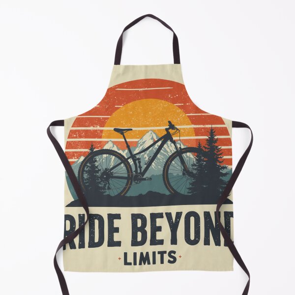 Item preview, Ride Beyond Limits | Retro Sunset Mountain Bike | MTB Adventure Art designed and sold by AiNaturalsOnly.
