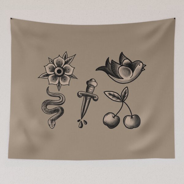 Item preview, Traditional Black and Gray Tattoo Flash Sticker Pack designed and sold by Tonik-VII.