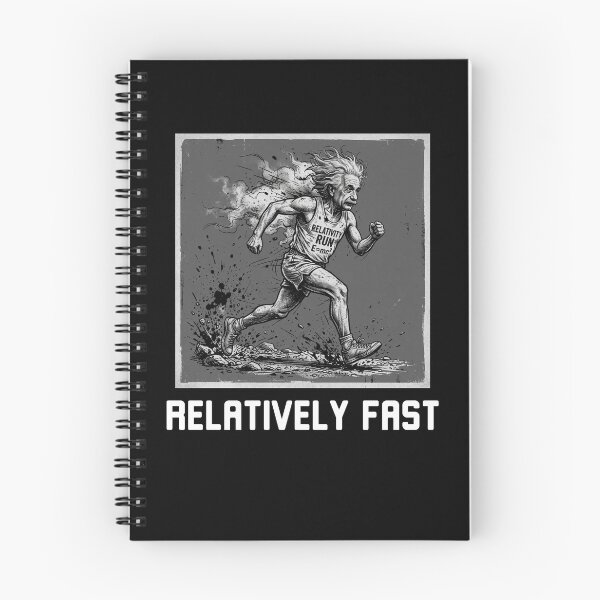 Item preview, Relatively Fast Einstein Running Science Humor history fan designed and sold by snowry.