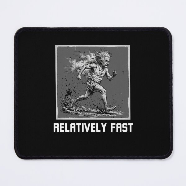 Item preview, Relatively Fast Einstein Running Science Humor history fan designed and sold by snowry.