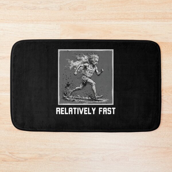 Item preview, Relatively Fast Einstein Running Science Humor history fan designed and sold by snowry.