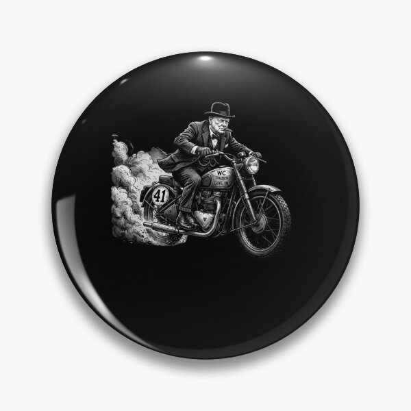 Item preview, Churchill Motorcycle Rider biker funny history humor designed and sold by snowry.