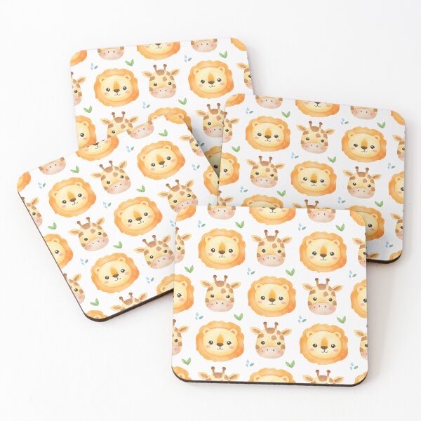 Item preview, Cute Watercolor Lion and Giraffe designed and sold by naragon4289.