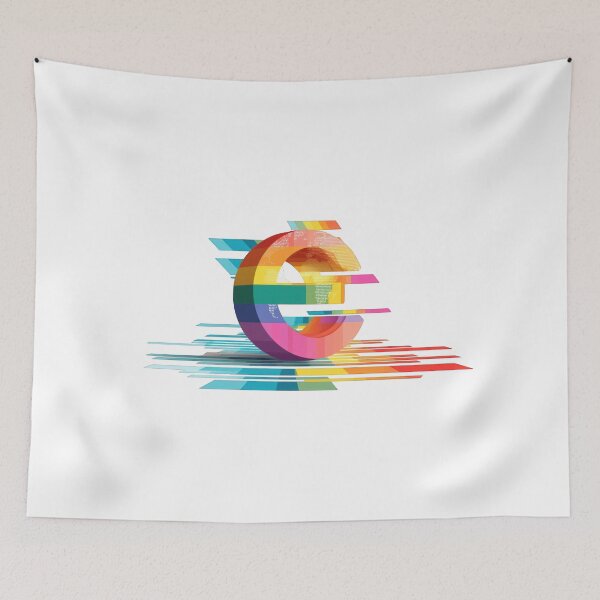 Item preview, Rainbow Euro Symbol Abstract Global Equality Futuristic Pride Design designed and sold by DadGenX.