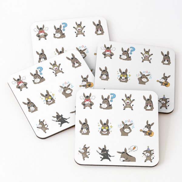 Item preview, Cute Donkey Emoji Sticker Pack designed and sold by RamyGallery.