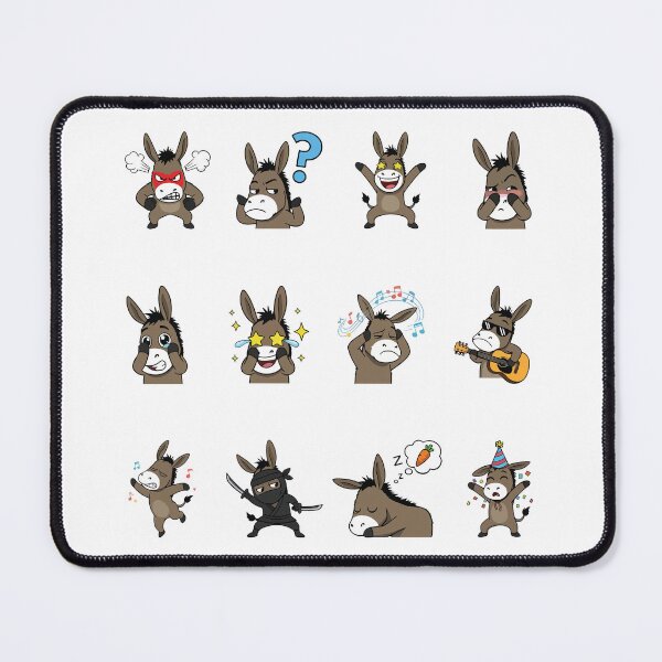 Item preview, Cute Donkey Emoji Sticker Pack designed and sold by RamyGallery.