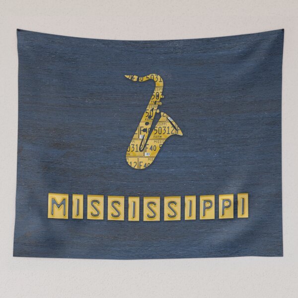 Item preview, Mississippi License Plate Saxophone designed and sold by Elisabeth Lucas.