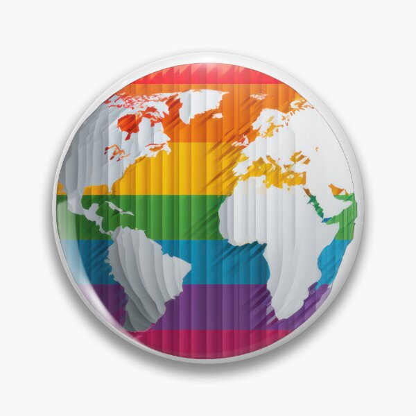 Item preview, Rainbow World Globe LGBTQ Pride Minimal Modern Earth Illustration designed and sold by DadGenX.