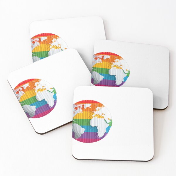 Item preview, Rainbow World Globe LGBTQ Pride Minimal Modern Earth Illustration designed and sold by DadGenX.